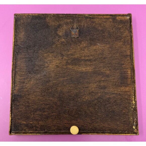 Small Vtg Peruvian Reverse Glass Art Painting Adobe Village Rustic Peru Folk Art - Picture 4 of 4